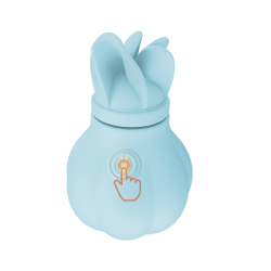 Caress Blue - Mini clitoral vibrator and rotator Rechargeable - 5 heads