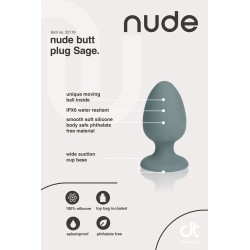 NUDE SAGE ANALPLUG MIT INNENKUGEL 8x4cm