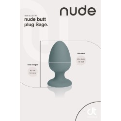 NUDE PLUG ANALE SAGE CON SFERA INTERNA 8x4cm