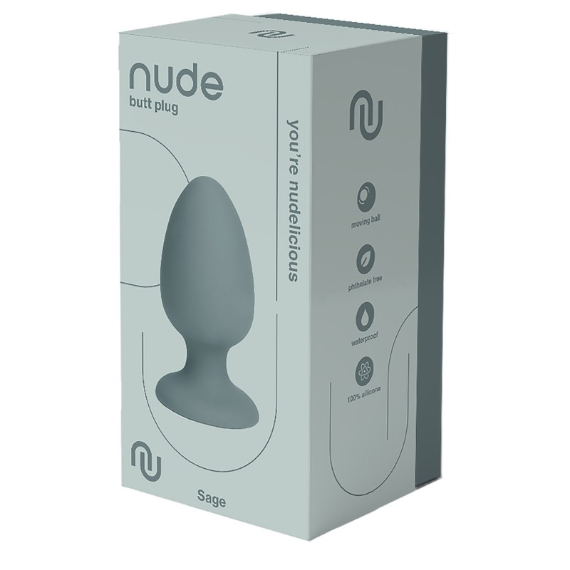 NUDE SAGE ANAL PLUG WITH INNER BALL 8x4cm