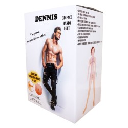 Dennis Doll - pene vibrante - viso, mani e piedi 3D