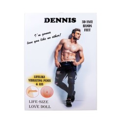Dennis Doll - vibrating penis - face, hands and feet 3D