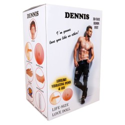 Muñeco Dennis - pene vibrador - cara, manos y pies 3D