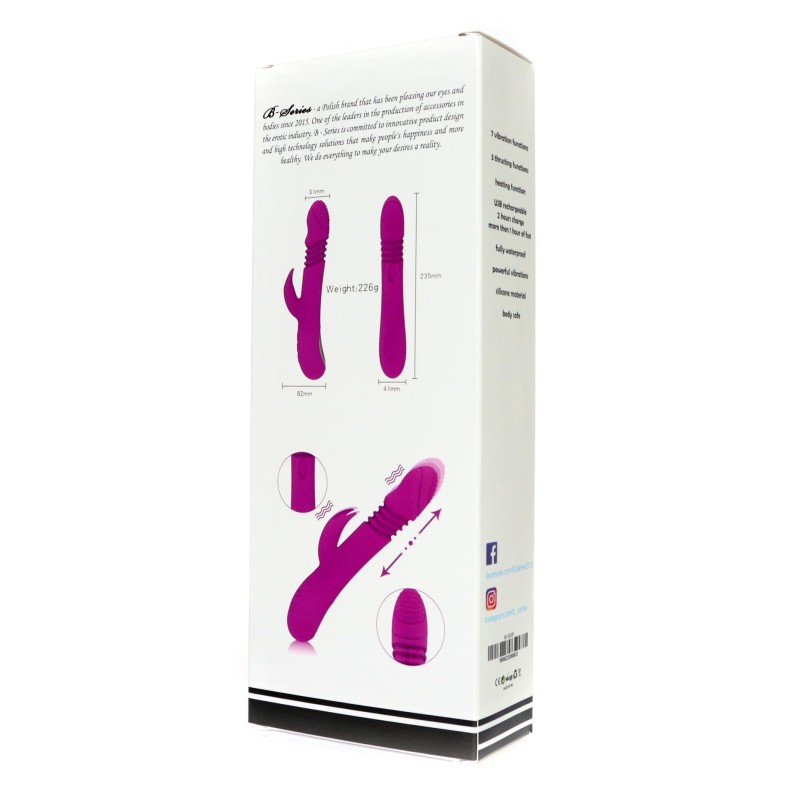 ELLA Vibrator - Thrusting, Vibrator and Heat Effect - Rechargeable