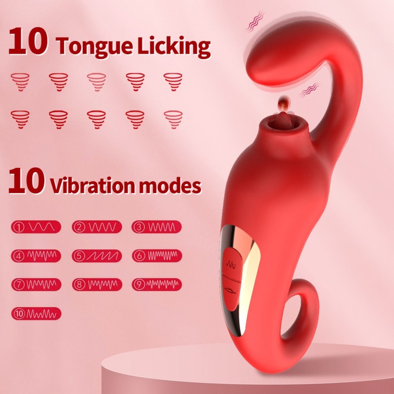 MERFI - Vibromasseur Languette et Point G -100 modes - Rechargeable