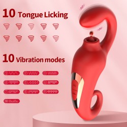 MERFI - Vibromasseur Languette et Point G -100 modes - Rechargeable
