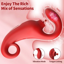MERFI - Tongue and G-Spot Vibrator -100 modes - Rechargeable