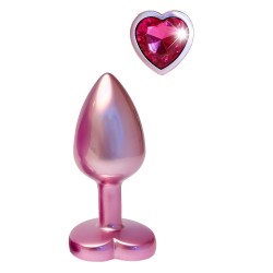 Joya Anal Metálica Rosa Perlado  S - Gleaming Love - 7,1 x 2,7cm