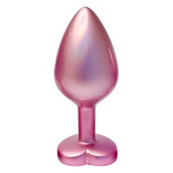 Bijou anal métallisé rose perle M - Gleaming Love - 8,3 x 3,4cm