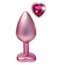 Pearl Pink Metallic Anal Jewel L - Glänzende Liebe - 9,5 x 4,3cm