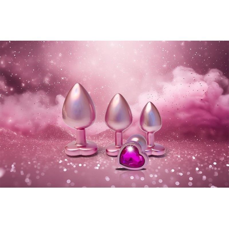Pearl Pink Metallic Anal Jewelry Set - Gleaming Love