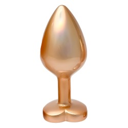 Metallic Anal Juwel Gold Pearl M - Glänzende Liebe - 8,3 x 3,4cm