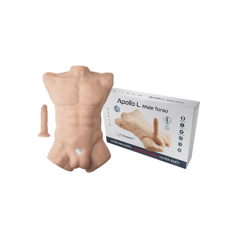SILEXD Apollo L Full Torso com vibrador de 7 polegadas incluído