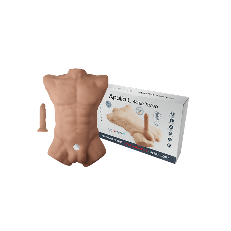 SILEXD Apollo Caramel L Full Torse avec gode de 7 pouces inclus