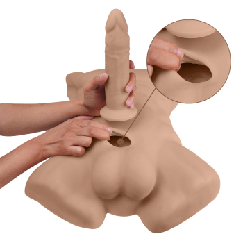 SILEXD Apollo Caramel L Full Torso mit 7-Zoll-Dildo inklusive 2