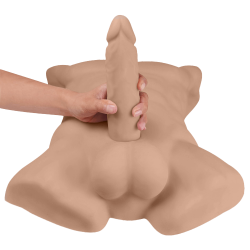 SILEXD Apollo Caramel L Full Torse avec gode de 7 pouces inclus
