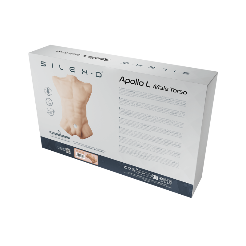 SILEXD Apollo Caramel L Full Torse avec gode de 7 pouces inclus