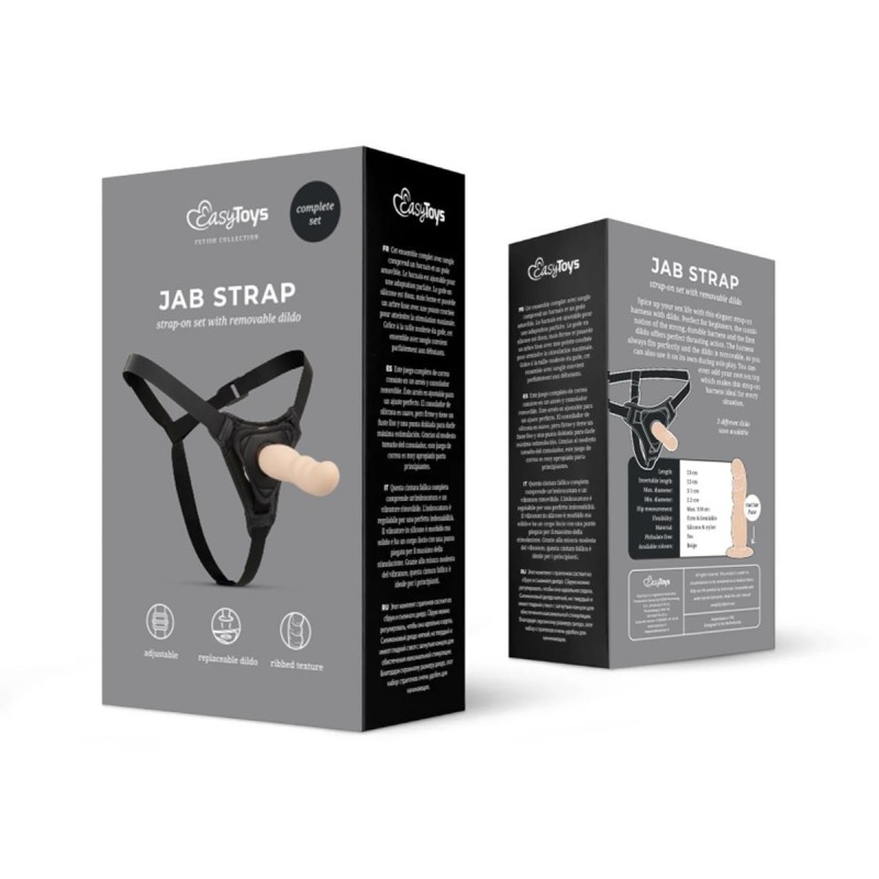 JAB STRAP - Silicone dildo harness 13x3cm
