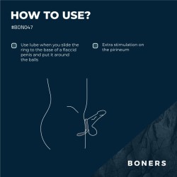 Penis ring with perineum stimulator BON047