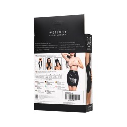 Falda Abierta Leanne Wetlook Negro Talla L