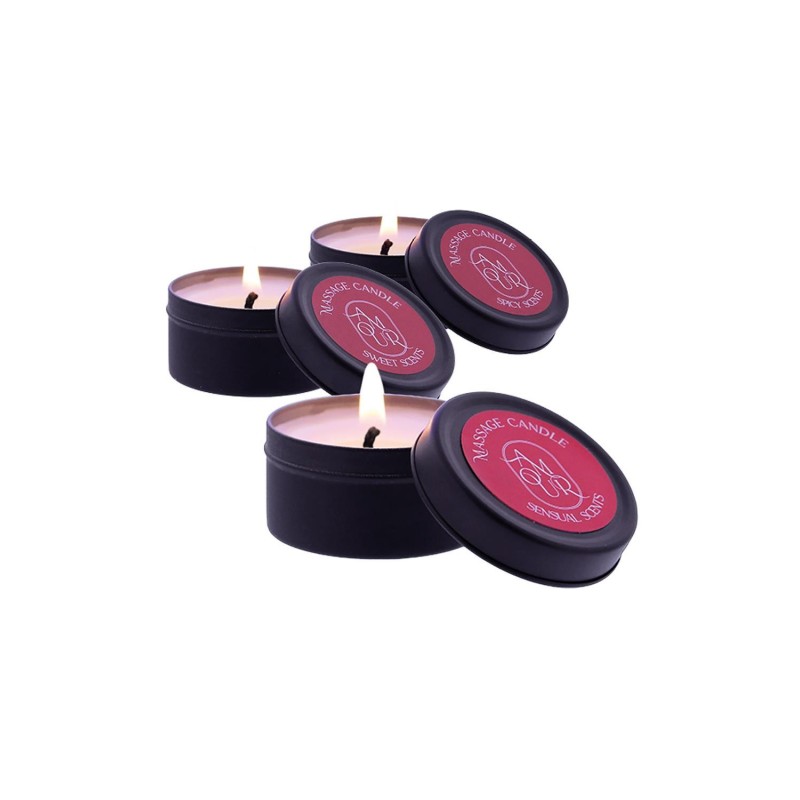 Set de 3 Velas de Masaje - AMOUR