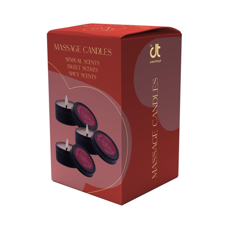 Conjunto de 3 Velas de Massagem - AMOUR