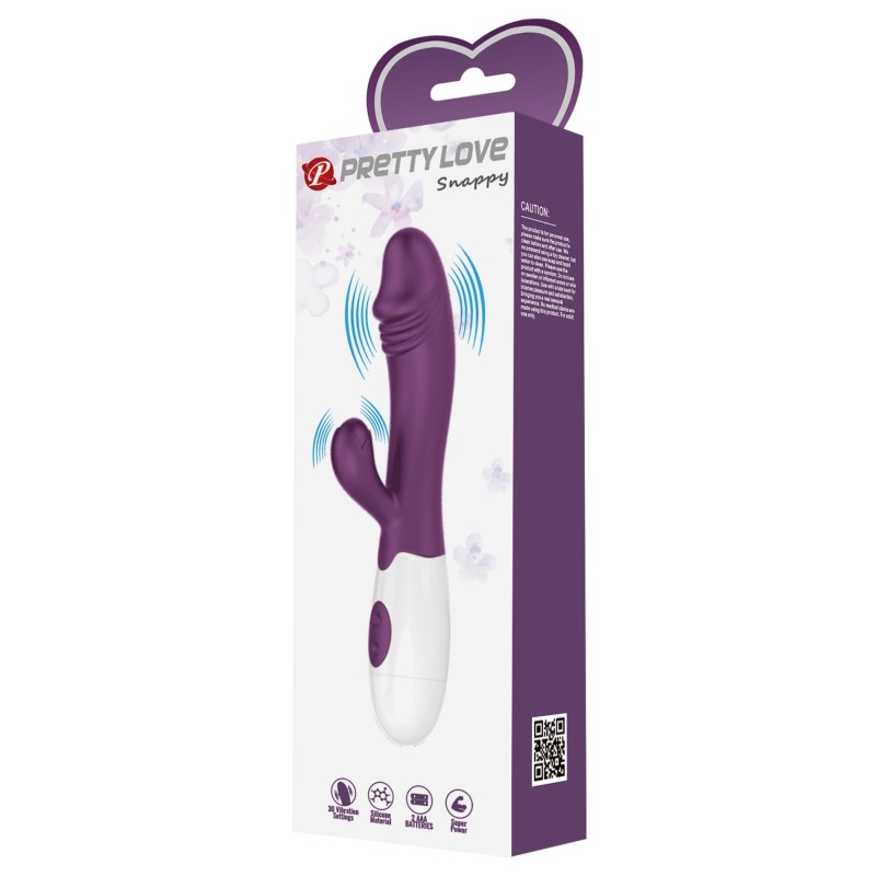 Snappy Dark Purple - Vibrador Duplo 30 modos