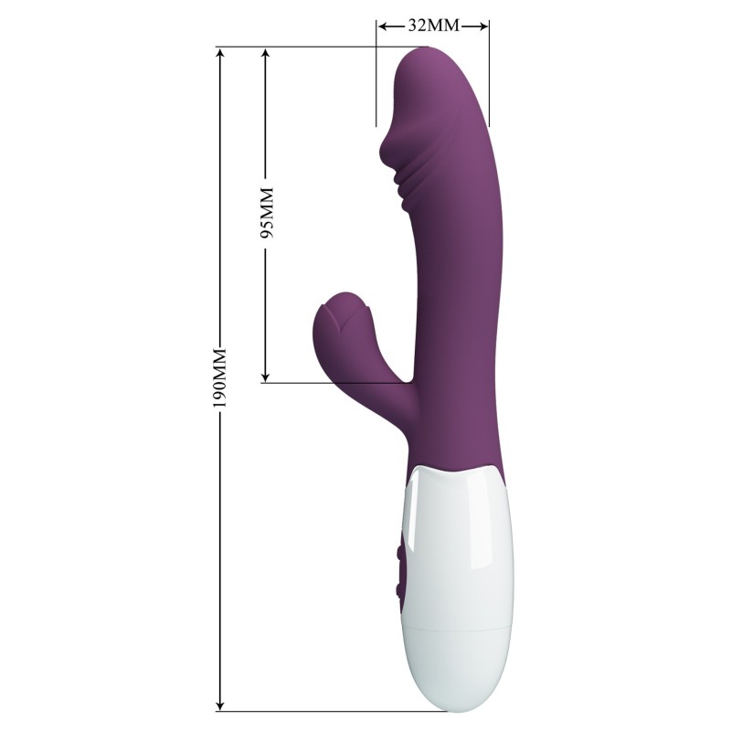 Snappy Dark Purple - Double Vibrator 30 modes
