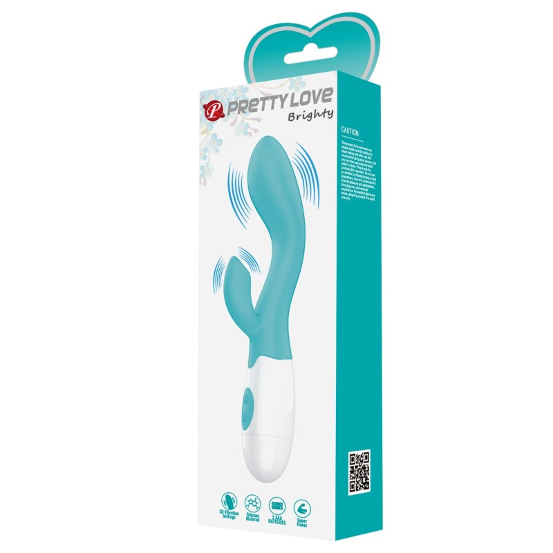 Brighty Light Blue Double Vibrator 30 modos