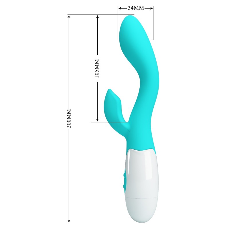 Brighty Light Blue Double Vibrator 30 modes