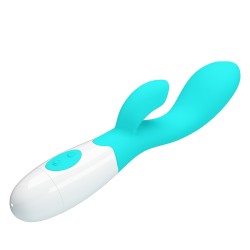 Brighty Light Blue Vibrador Doble 30 modos