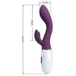 Brighty Dark Purple Double Vibrator 30 modes