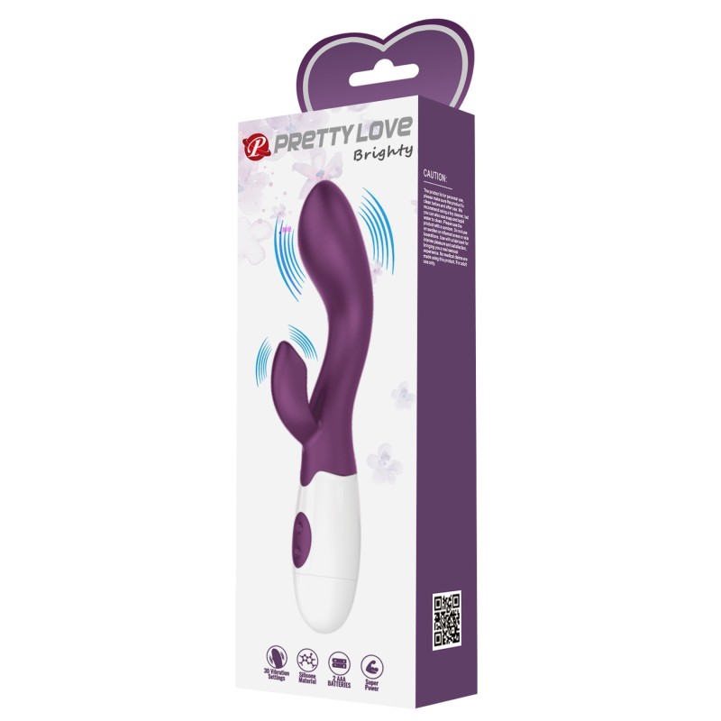 Brighty Dark Purple Vibrador Doble 30 modos