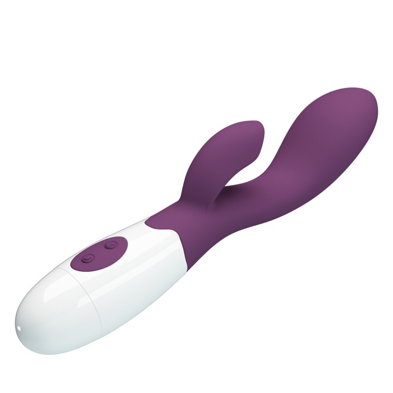 Heller dunkelvioletter Doppelvibrator 30 Modi