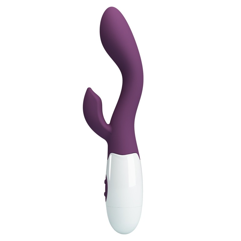 Heller dunkelvioletter Doppelvibrator 30 Modi