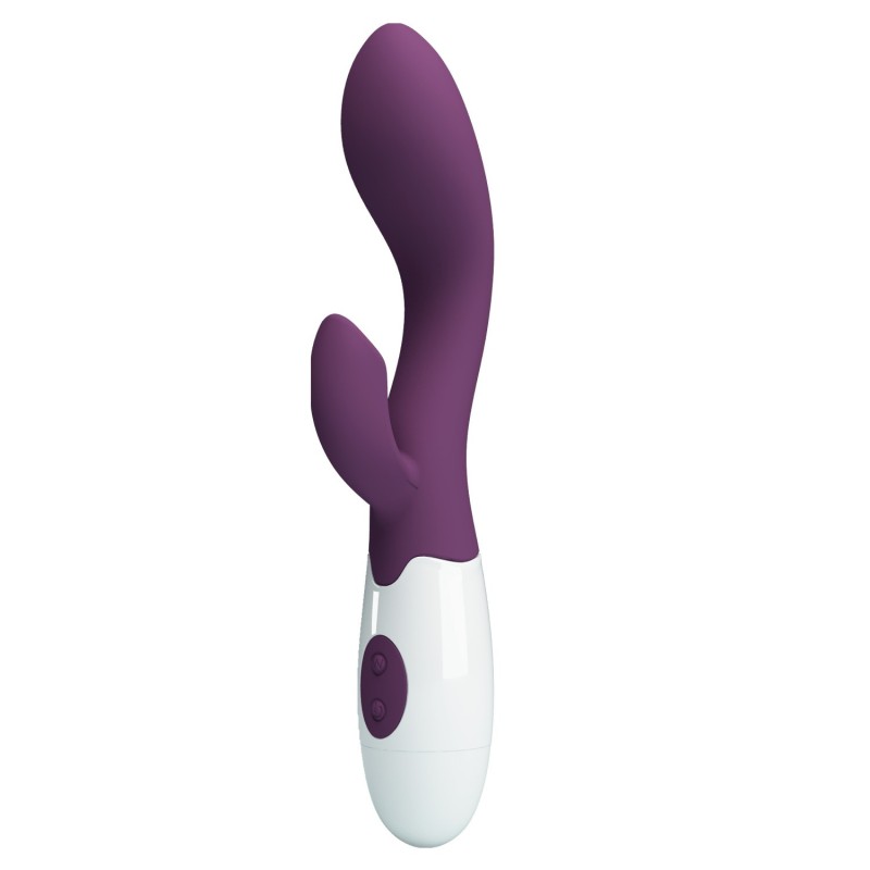 Heller dunkelvioletter Doppelvibrator 30 Modi