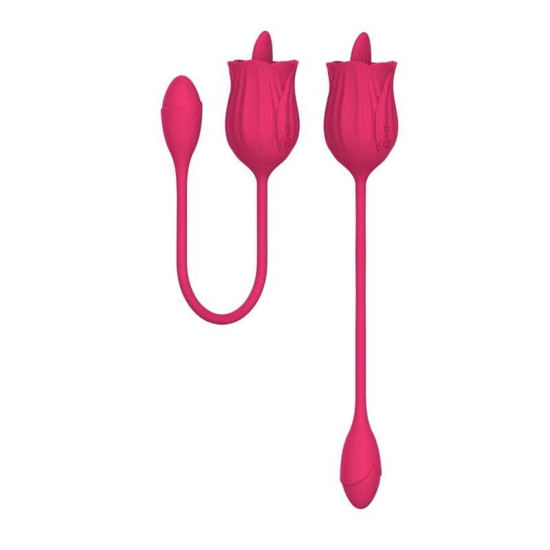 Licking Stimulator Double - Zunge und Vibrator -10Modi - Wiederaufladbar