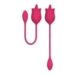 Estimulador de Lamber Duplo - Língua e Vibrador -10 modos - Recarregável