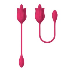 Estimulador de Lamber Duplo - Língua e Vibrador -10 modos - Recarregável