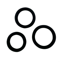 Kit 3 Flat Penis Rings Silicone Sensual Pleasure Rings