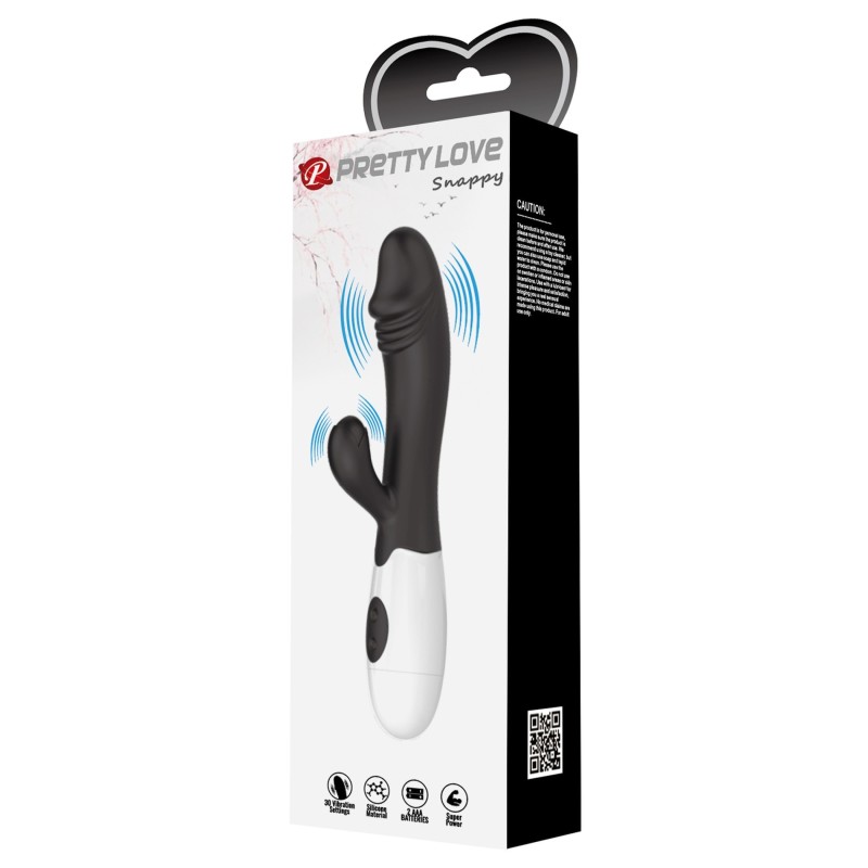 Snappy Black - Double Vibrator 30 modes
