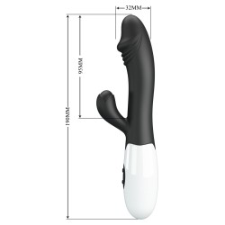 Snappy Black - Doppelvibrator 30 Modi