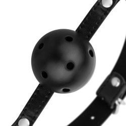 Bâillon en silicone perforé avec pinces à seins