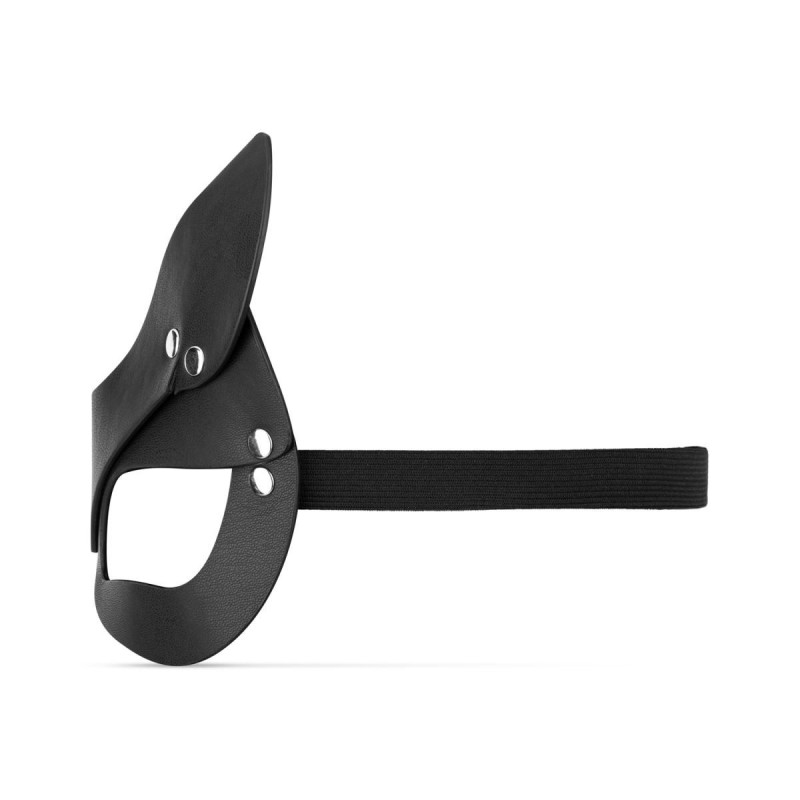 Kinky Kitty Vegan Leather Cat Mask - Black