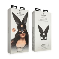 Bold Bunny Maschera da coniglietto in pelle vegana - nera