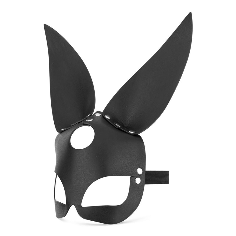 Bold Bunny Maschera da coniglietto in pelle vegana - nera