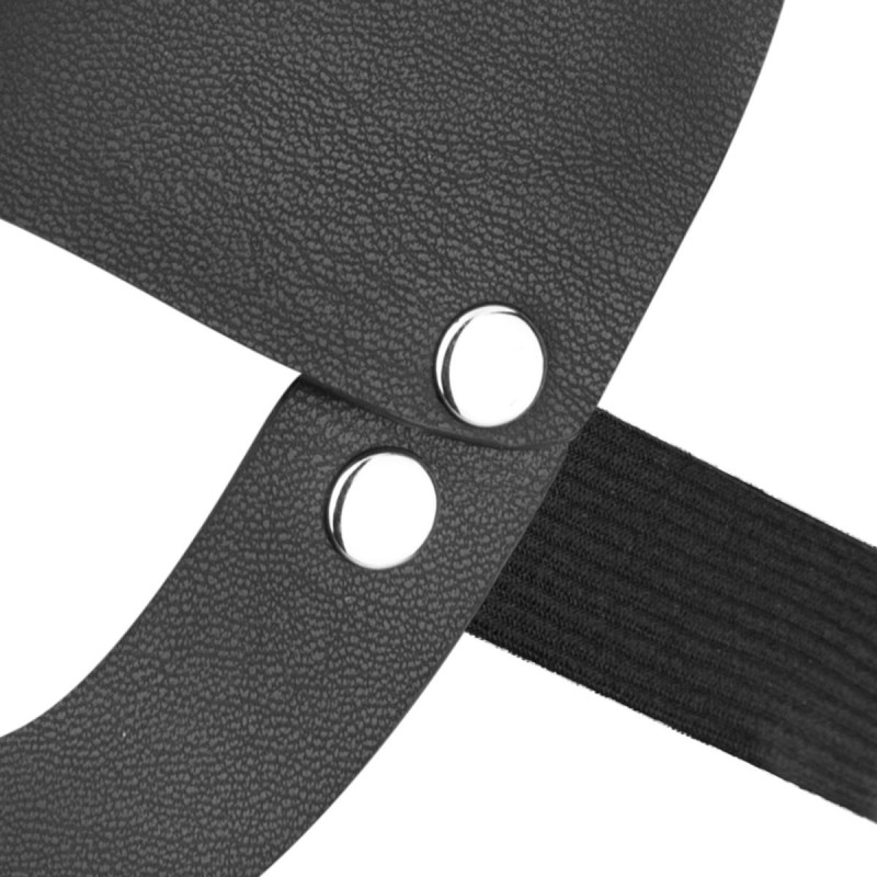 Bold Bunny Vegan Leather Bunny Mask - Black