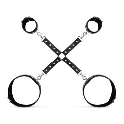 Cravatta per mani e cosce - con manette - Nero