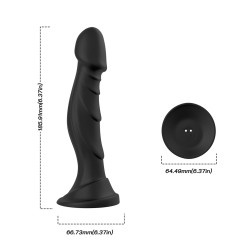 Optimus Black - Wiederaufladbarer Vibrator 9 Modi und 18cm