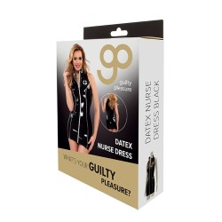 GP DATEX Abito da Infermiera Nero con Cerniera Taglia 2XL